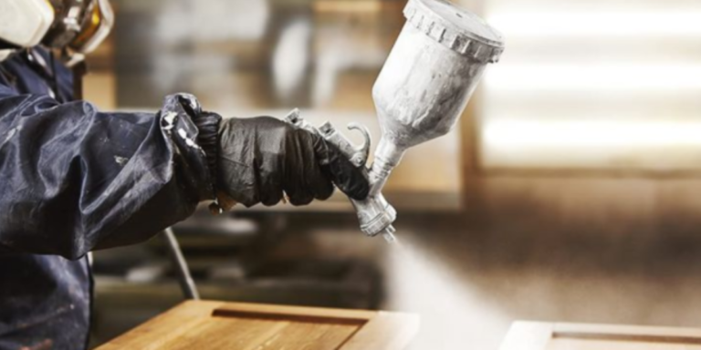professional spray painting kitchen cabinets